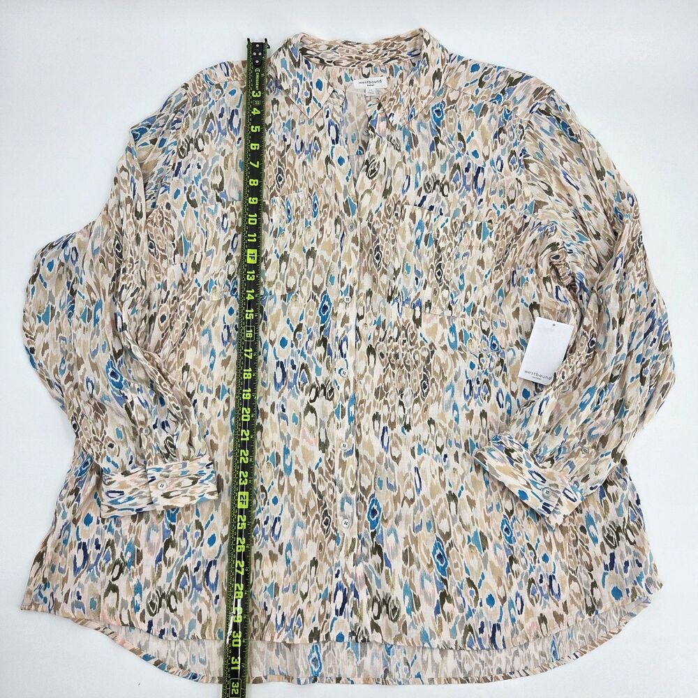Westbound Button Up Down Blouse Shirt Womens 3X I… - image 5